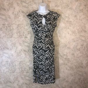 Apt#9 Gathered-Waist Front-Peep-Hole Dress